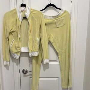 Victoria's Secret Yellow and White Lounge Set